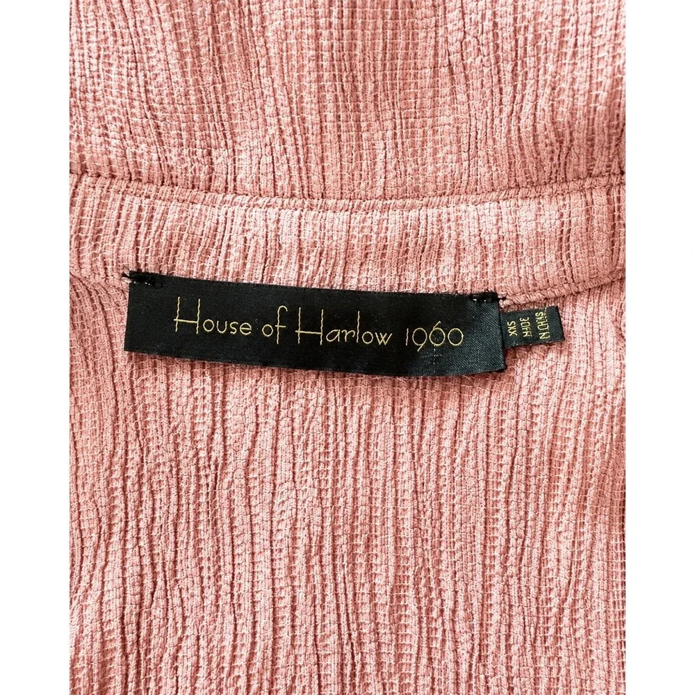 House of Harlow 1960 Kassia Sandro Set Women XXS Mauve Plisse Co Ord